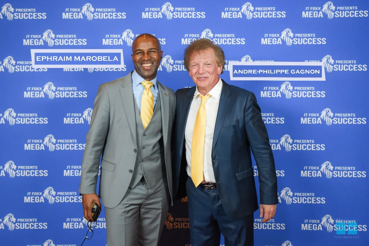 Ephraim Marobela with Andre-Philippe Gagnon