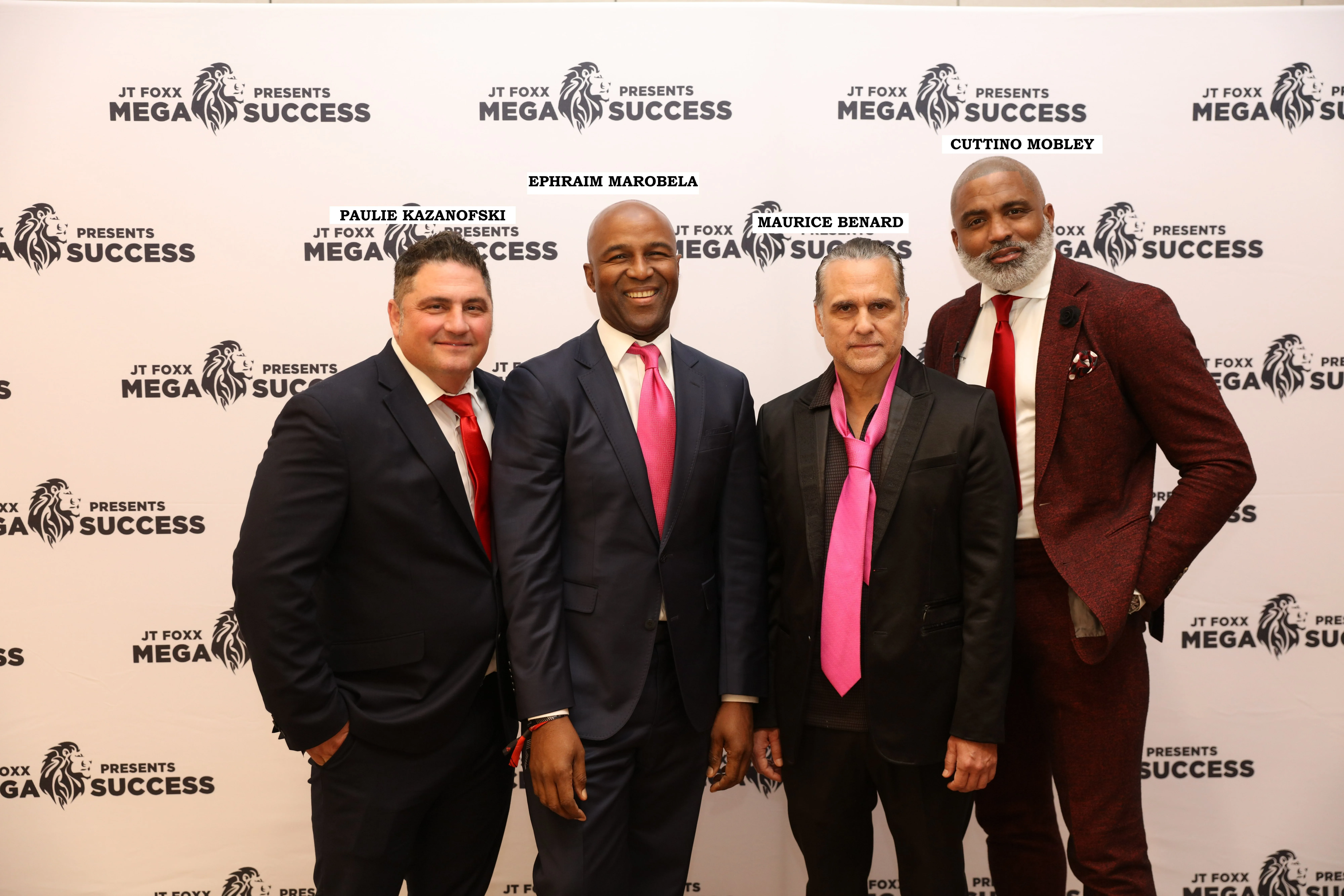 Ephraim Marobela with Cuttino Mobley and Maurice Benard