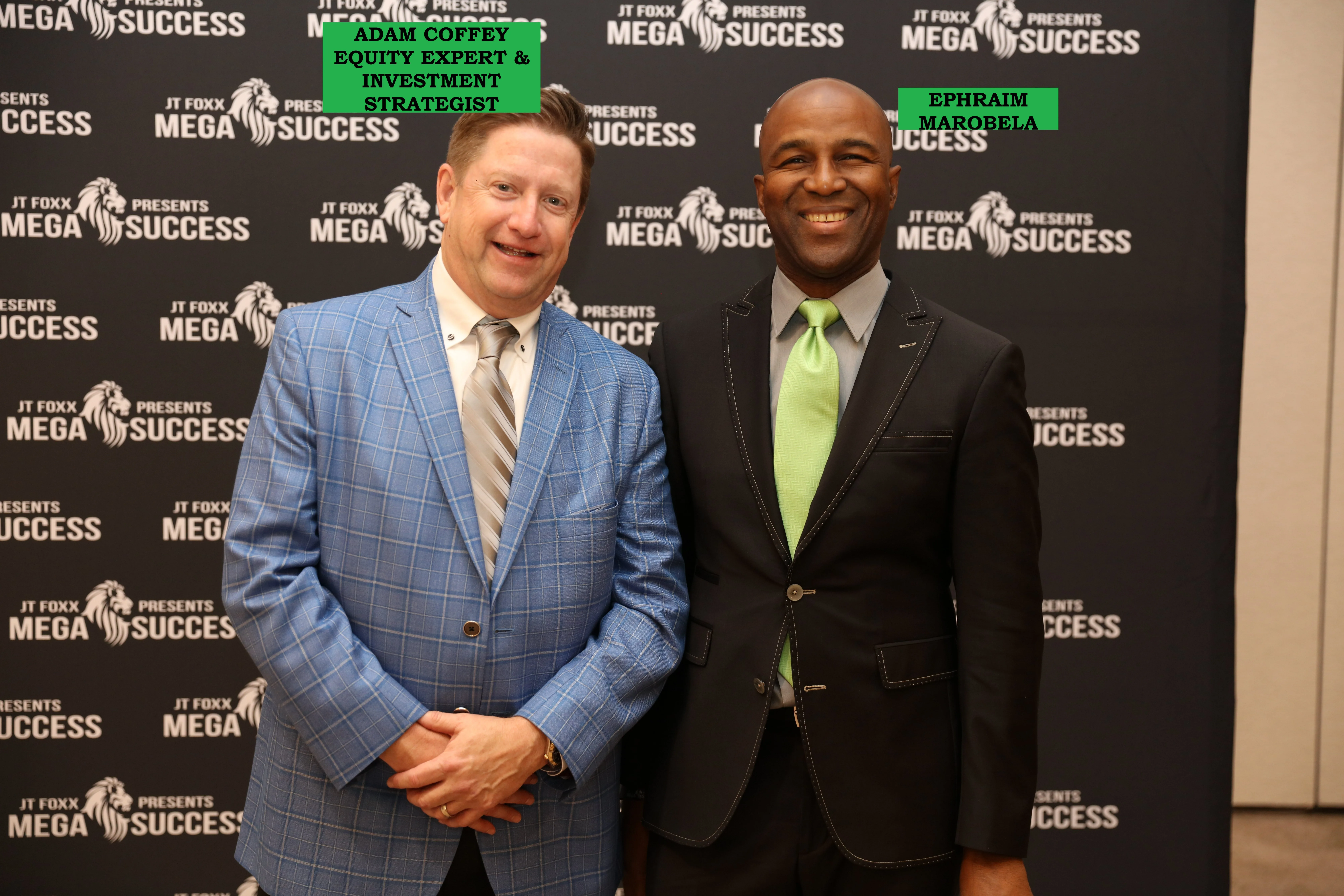 Ephraim Marobela with Adam Coffey