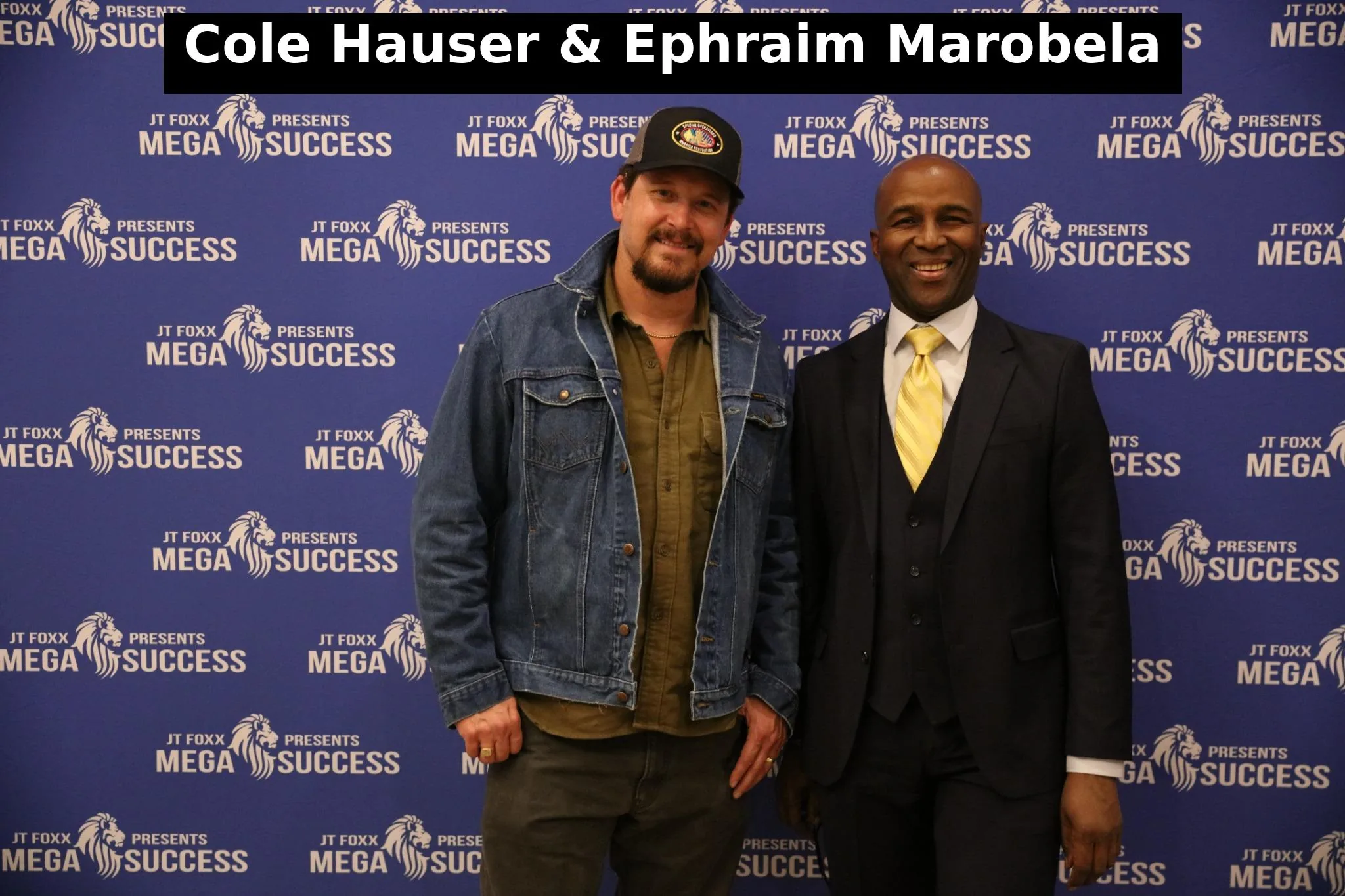 Ephraim Marobela with Cole Hauser