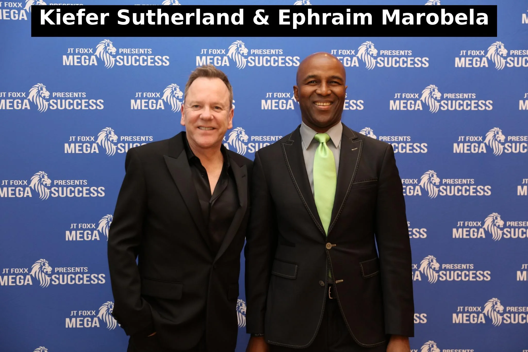 Ephraim Marobela with Kiefer Sutherland