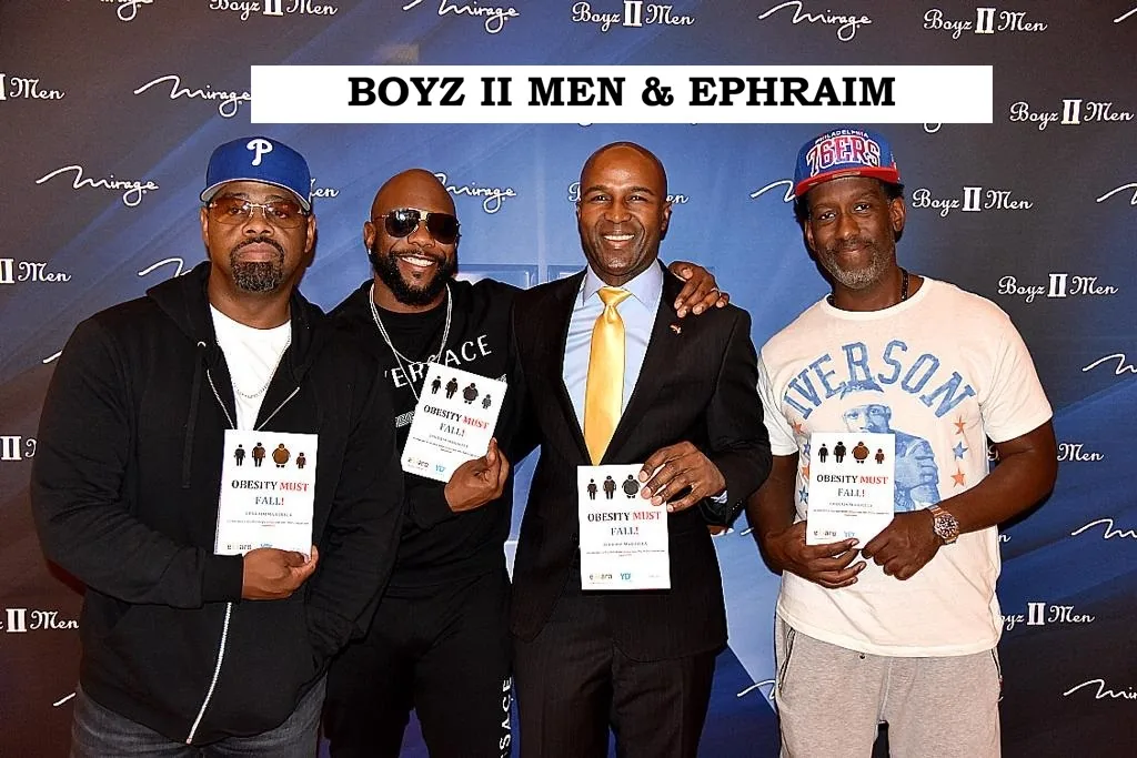 Ephraim Marobela with Boyz II Men