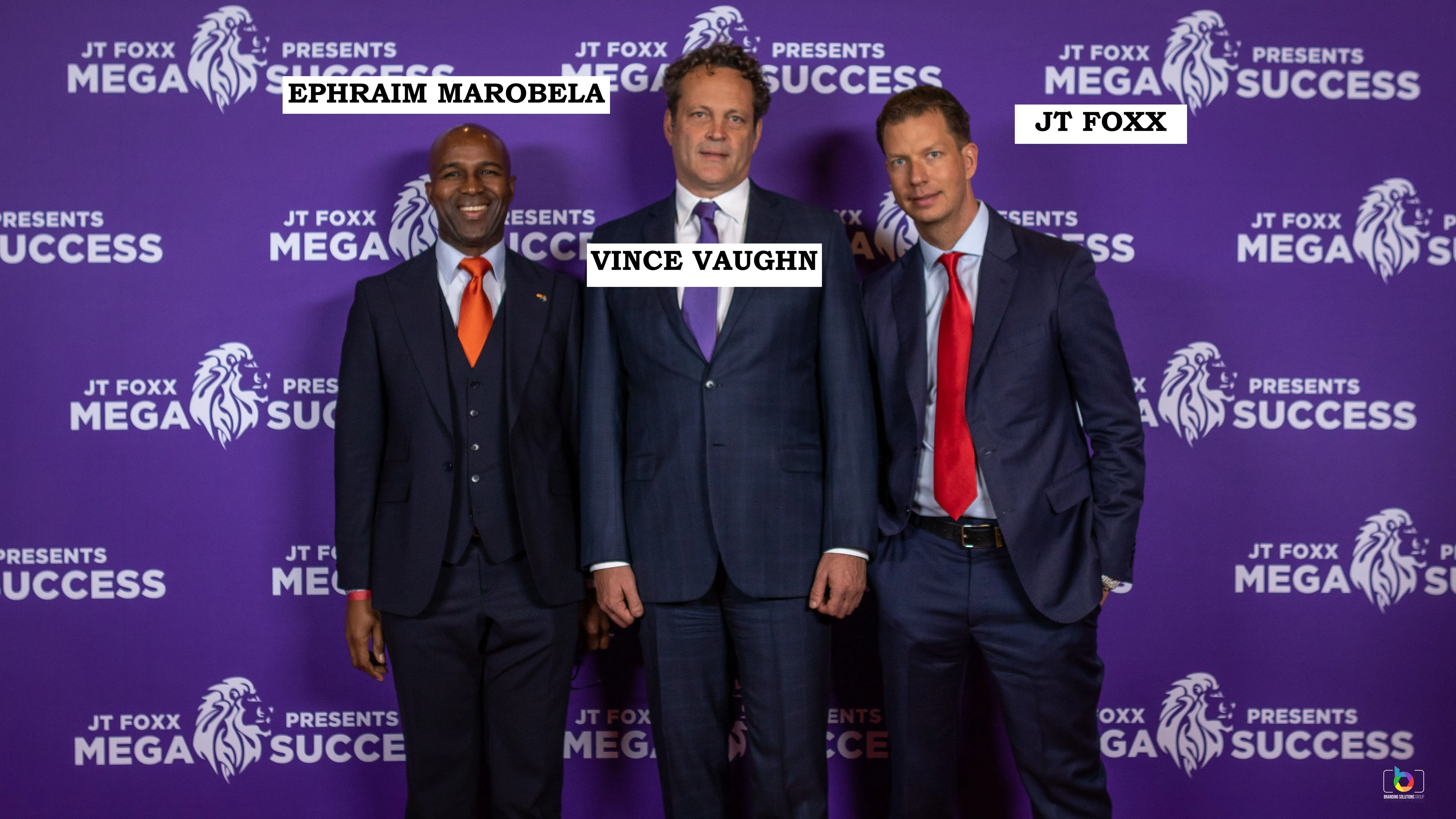 Ephraim Marobela with Vince Vaughn and JT Foxx