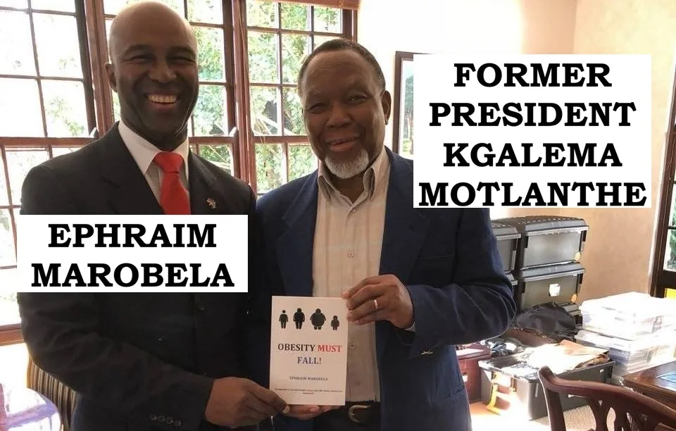 Ephraim Marobela with Former President Kgalema Motlanthe