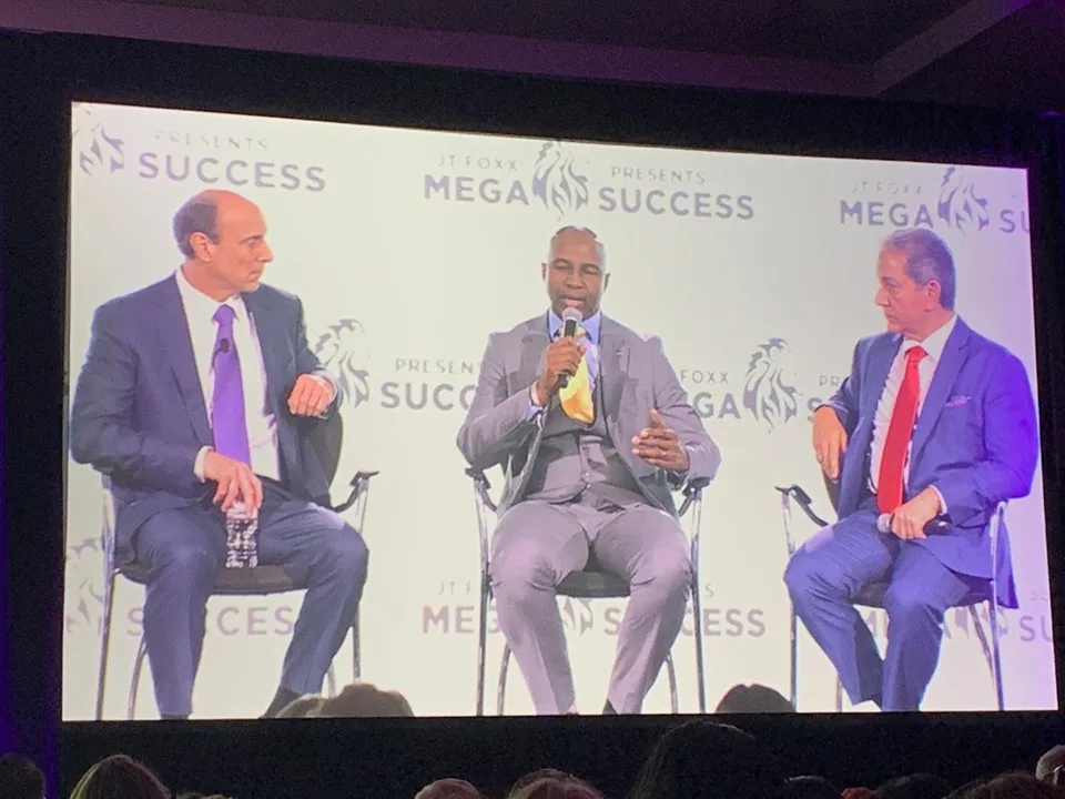 Ephraim Marobela on stage at JT Foxx Mega Success